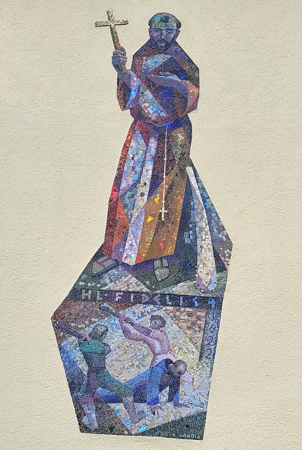 Fidelis-Mosaik an der Süfassade / Gerhard Breuß MA